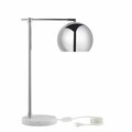 Posh Living Saanvi Marble Stone & Metal Table Lamp, Chrome LA444-24CHR-UE